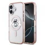 Husa MagSafe pentru Apple iPhone 17, Karl Lagerfeld, IML Sketch Logo Choupette, Roz