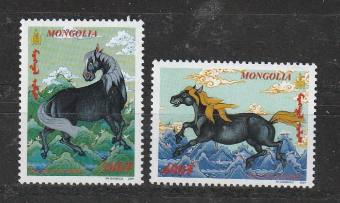 Mongolia 2002 - #808 Anul Calului - 2v MNH