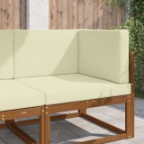 vidaXL Perna pentru canapea de exterior 3 pcs Crem Poliester 900865