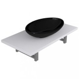 Cumpara ieftin Set mobilier de baie, 2 piese, alb, ceramica