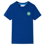 Tricou pentru copii, albastru &icirc;nchis, 140 GartenMobel Dekor, vidaXL