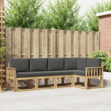 vidaXL Set de canapele de exterior cu pernă 5 pcs Alb și antracit 3387626
