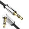 CABLU audio Ugreen, &quot;AV119&quot; stereo 3.5 mm jack (T) la 3.5 mm jack (T), unghi de 90 de grade la un capat, 3m, conectori auriti, negru &quot;10728&quot; (timbru v