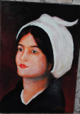 Tablou portret semnat Cimpoesu dupa Grigorescu., Portrete, Ulei, Realism