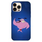 Husa compatibila cu Apple iPhone 15 Pro Max, Viceversa, model Buffed Courage the cowardly dog , Silicon, TPU, Transparent, Carcasa