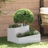 VidaXL Vază pentru Grădină Argintiu 60 x 60 x 50 cm Oțel galvanizat