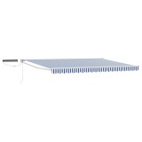 vidaXL Cort electric retractabil Albastru și Alb 4 &times; 3 m 3419968
