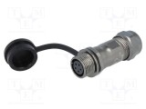 Mufă ST12 mamă WEIPU PIN: 5 IP67 5A lipire pe cablu 180V 5&divide;8mm