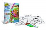 Set colorat Crayola, dinosauri preistorici, cu 4 carioci incluse, 75-7158