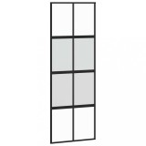 Cumpara ieftin Usa glisanta, negru, 76x205 cm, sticla securizata si aluminiu