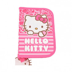 Penar neechipat 1 fermoar 2 extensii Pigna Hello Kitty roz dungi HKPE1701-1 foto