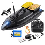 Cumpara ieftin Barca Nadit iUni FB01, 18000mAh, 2 Cuve 1.5kg, 200m, Telecomanda 2.4GHz, Lumini LED, Autonomie 6h, Pescuit Nocturn
