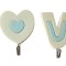 Set 4 cuiere pentru baie sau bucatarie, Albastru, WC-129-1