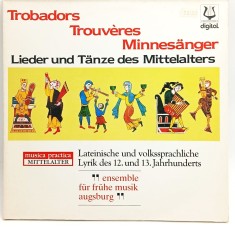 Ansamblul din Augsburg - Liduri si dansuri Medievala NM / VG+ vinil LP disc Muzica clasica medievala Christophorus Germania 1984