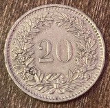 C50 - Moneda foarte veche - Elvetia - 20 rappen - 1978