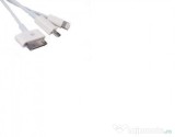 Cablu Wesdar 3 in 1 Led Micro USB + Lightning + iPhone 4