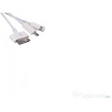 Cablu Wesdar 3 in 1 Led Micro USB + Lightning + iPhone 4