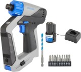 Cumpara ieftin Masina de gaurit si insurubat fara fir, Dremel Blueprint, baterie 12V, laser liniar, burghiu si set biti