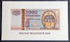 Ungaria 2000 Forint Millennium UNC, Bancnota Comemorativă, Europa, Numismatică