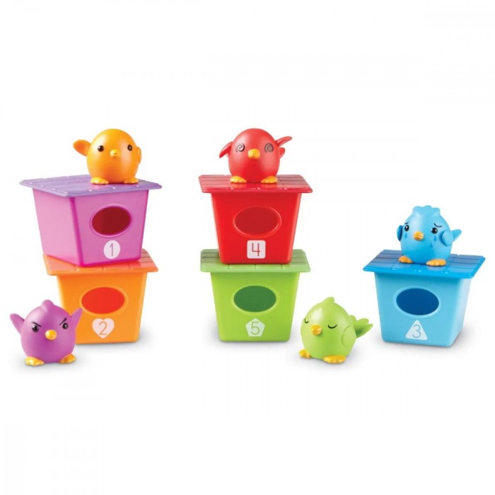 Joc de sortat si numarat - Casutele pasarelelor PlayLearn Toys