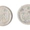 SV * Romania LOT 2 x 1 LEU 1873 si 1874 * ARGINT. 835 * Regele Carol I
