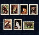 Guinea Ecuatoriala 1976 - Fauna, supratipar Independenta SUA, serie neuzata