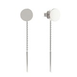 Cercei Argint 925 Atcom, 8mm, 2g, Fara Pietre, Sistem Tija si Surub. Bijuterii Argintiu Damă, Cadou Elegant Valentine&#039;s Day, Craciun