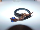 Bratara deosebita anii 50, mesh, cristale, metal masiv