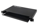 Patch Panel Fibra Optică QOLTEC 24 Porturi Rack 19&quot; Negru 54480