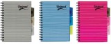 Caiet cu Spirala si Separatoare Pukka Pad UniPads A5, Dictando, 200 Pagini, Roz Albastru Gri