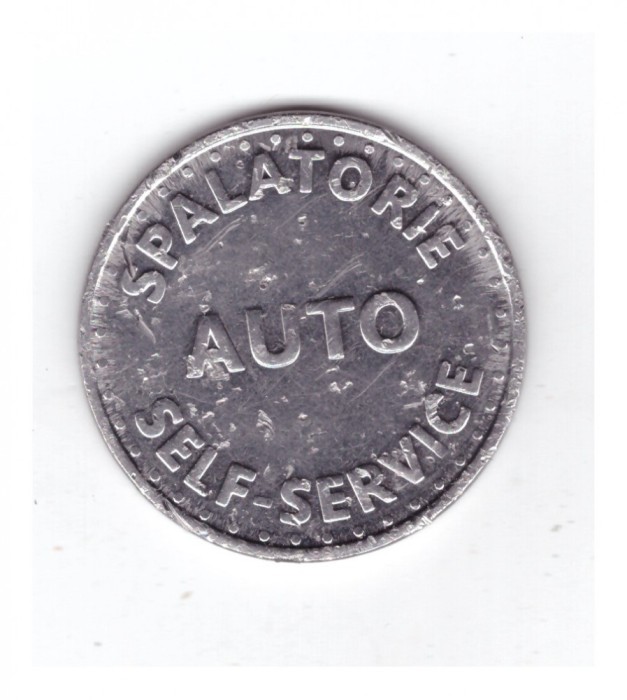 Jeton romanesc modern Spalatorie auto Self-service Expert Clean