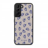 Husa Samsung Galaxy S21 FE - Skino Forever Love, inimi albastru bej