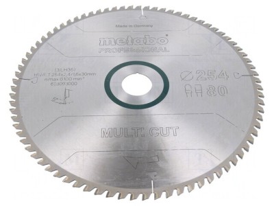 Disc ferăstrău circular 254mm 80 dinți foto