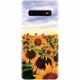 Husa silicon pentru Samsung Galaxy S10, Sunflowers