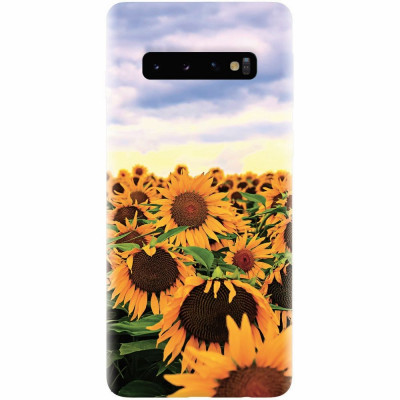 Husa silicon pentru Samsung Galaxy S10, Sunflowers foto