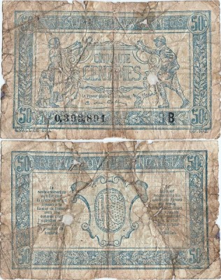 1917, 50 centimes (P-M1) - Franța! foto