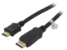 Cablu DisplayPort la HDMI 3m Negru foto