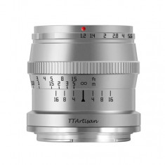 Obiectiv manual TTArtisan 50mm F1.2 Silver pentru Nikon Z-mount