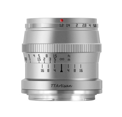 Obiectiv manual TTArtisan 50mm F1.2 Silver pentru Nikon Z-mount foto