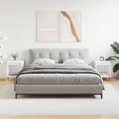 Gossi noptiere, 2 buc., alb, 40x35x50 cm, lemn compozit