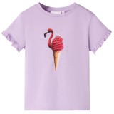 Tricou de copii, liliac, 140, vidaXL