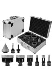 Cumpara ieftin Set de burghie diamantate pentru plăci 9 bucăți pentru găurire uscată a plăcilor ceramice și din porțelan &ndash; adaptor HEX