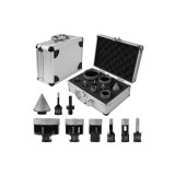 Set de burghie diamantate pentru plăci 9 bucăți pentru găurire uscată a plăcilor ceramice și din porțelan &ndash; adaptor HEX