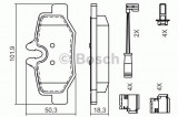 Set placute frana,frana disc MERCEDES VIANO (W639) (2003 - 2016) BOSCH 0 986 494 603