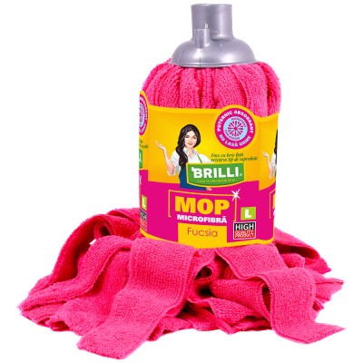 Rezerva mop Brilli, microfibra, marime L, fucsia foto