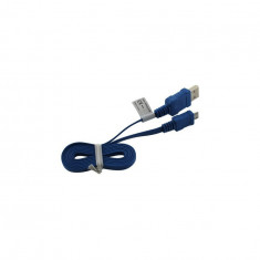 Cablu de date USB la Micro USB Ultra plat-Lungime 95cm-Culoare Albastru închis