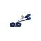 Cablu de date USB la Micro USB Ultra plat-Lungime 95cm-Culoare Albastru &icirc;nchis