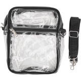 Geanta de umar Kelepu transparenta PVC cu fermoar, 23 x 18 x 7 cm - SECOND