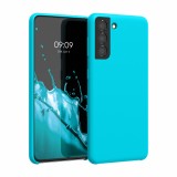 Husa pentru Samsung Galaxy S21, Silicon, Albastru, 54056.205, Carcasa, Kwmobile