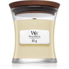 Woodwick White Teak lumânare parfumată cu fitil din lemn 85 g